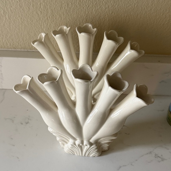 Vintage Finger Tulip Ceramic Vases Set of 2 - Picture 1 of 8